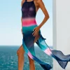 Sale Cosmic Halter Beach Dress Women Shimmer & Shine