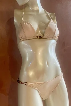 Online Cream Bead Bikini Women Suede Collection