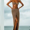 Discount Gold Boucle Skirt Women Shimmer & Shine