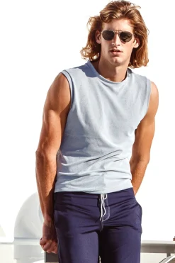 Clearance Luxury Knit Muscle Tee Workout + Linen