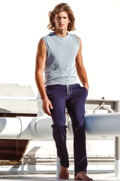 Clearance Luxury Knit Muscle Tee Workout + Linen