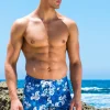 Hot Maui Blue Floral Boardwalk Surf Short Board Shorts