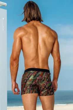 Sale Midnight Retro Lycra Swimmer Swim Trunks