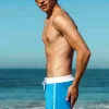 Outlet Retro Lycra Swimmer - Bahama Blue Swim Trunks
