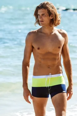 Hot Splice Riviera - Navy/Lime Square Cuts