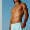 Outlet Stripe Squarecut - Aqua/Wht Square Cuts