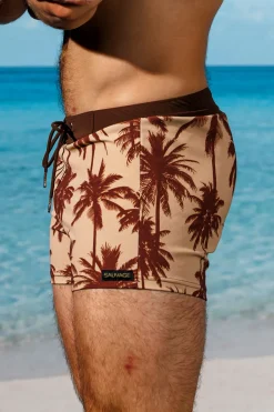 Fashion Varenna Natural Retro Lycra Swimmer Swim Trunks | Men's Summer