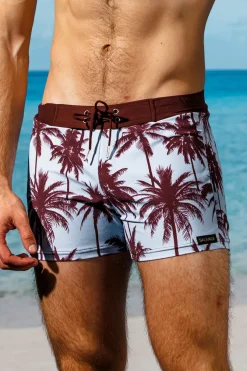 Clearance Varenna Sky Retro Lycra Swimmer Swim Trunks | Men's Summer