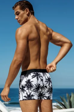 Best White Varenna Retro Lycra Swimmer Swim Trunks | Men's Summer